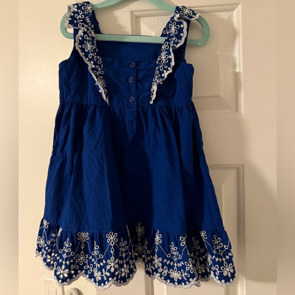 Gymboree Mandy Moore Royal Blue Midi Dress Mommy & Me Matching Dress Girls 3T - Picture 4 of 13